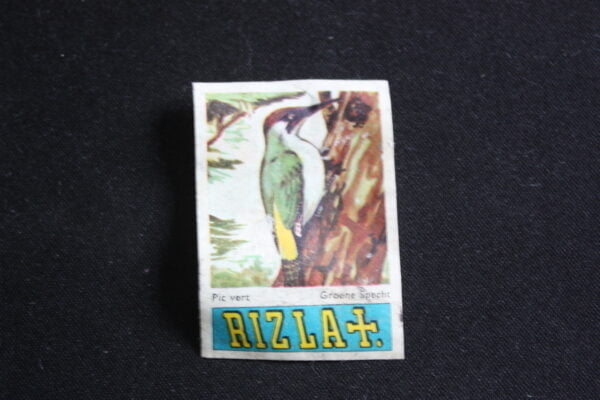 Etiquette de boite d'allumettes : RIZLA+ le pic vert années 60