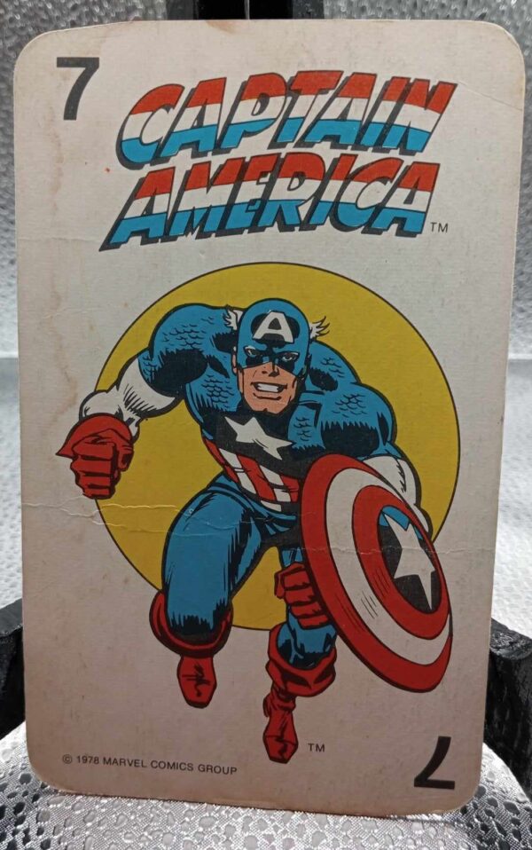 Bro-kant - Jeu de cartes Marvel Comics Super Heroes 1978 - Captain America