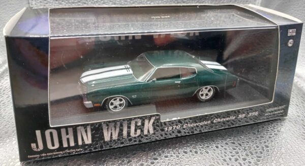 Bro-kant - CHEVROLET - CHEVELLE SS 396 COUPE 1970 - JOHN WICK MOVIE II - VERT/BLANC