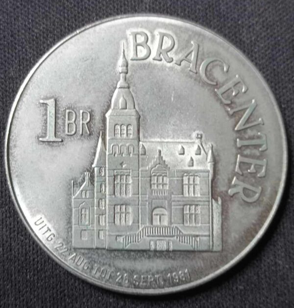 Bro-kant - Jeton touristique Brasschaat - 1267-1981 - 1 Bracenter | Souvenir historique